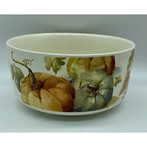 Botanical Pumpkins Stoneware‎ Bowl Plate 6”W x 3”H Dishwasher & Microwave Safe